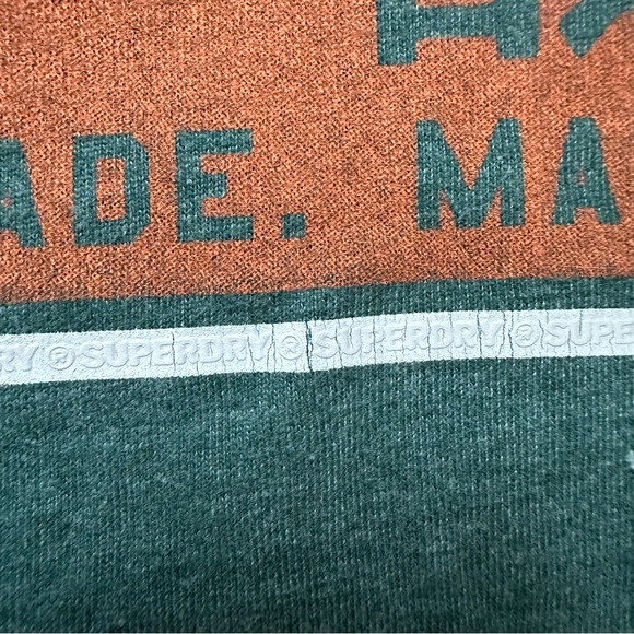 Vintage Superdry Original Mens Olive Green T-Shirt XL - Picture 5 of 10